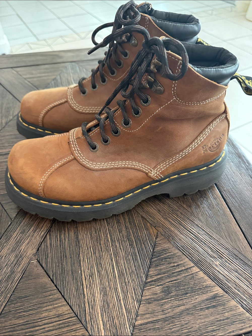 Dr. Martens Vintage 8A88 Chunky Platform Boots Brown Leather Men’s US 9 EU 42